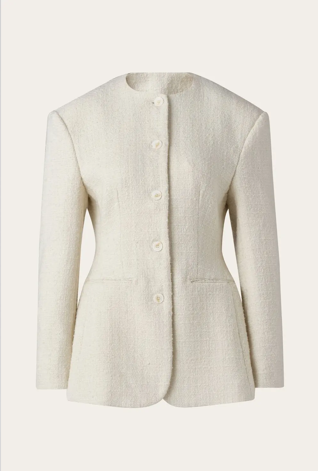 Blazer I Carol fitted round neck blazer