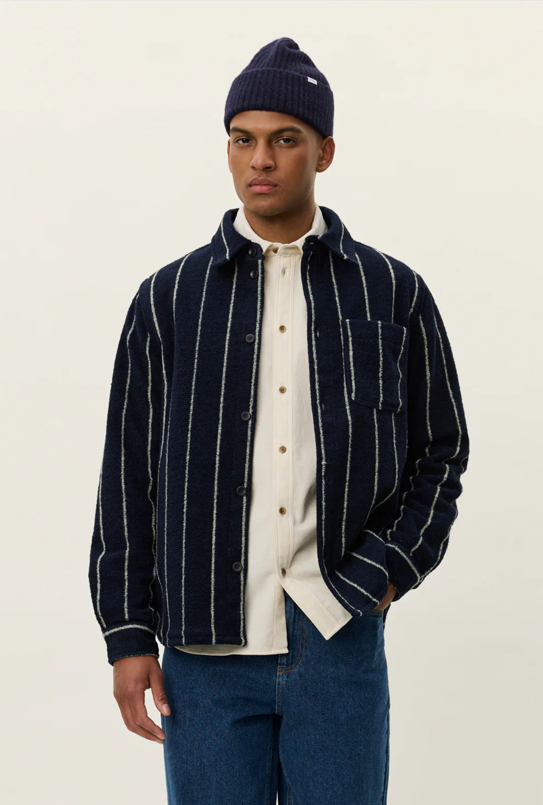 Hemd I  Lennon Wool Pinstripe	Overshirt