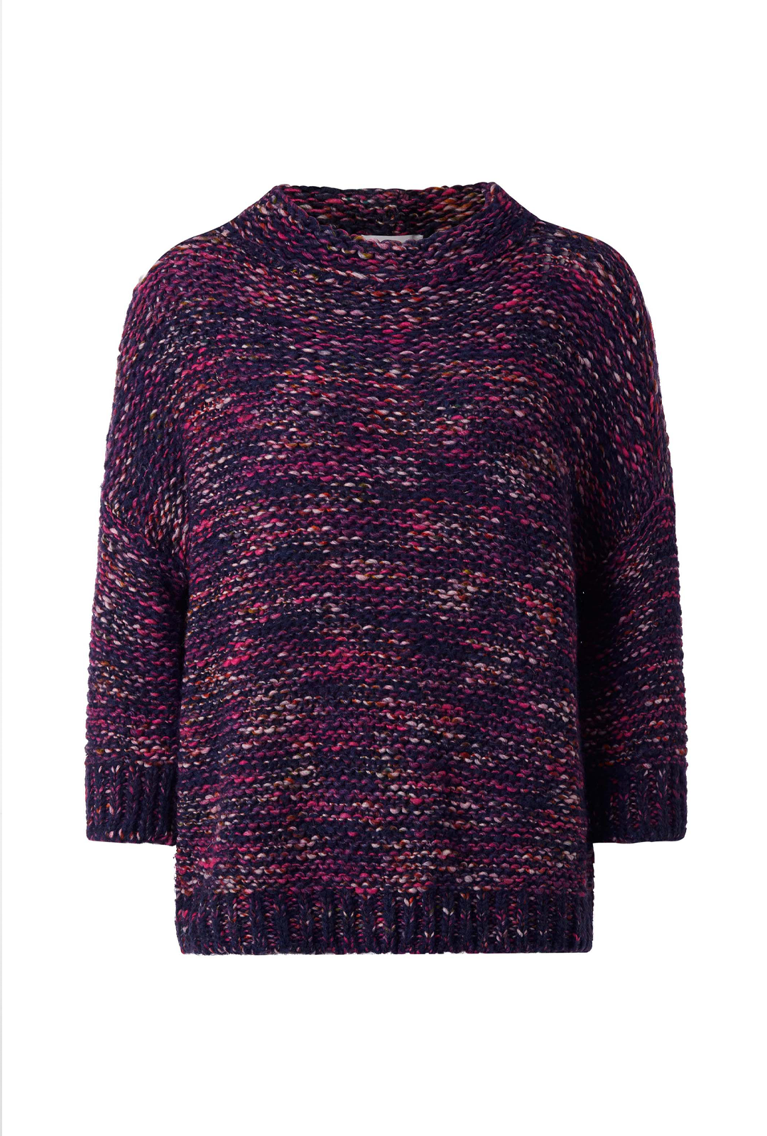 Multicolour mock neck jumper